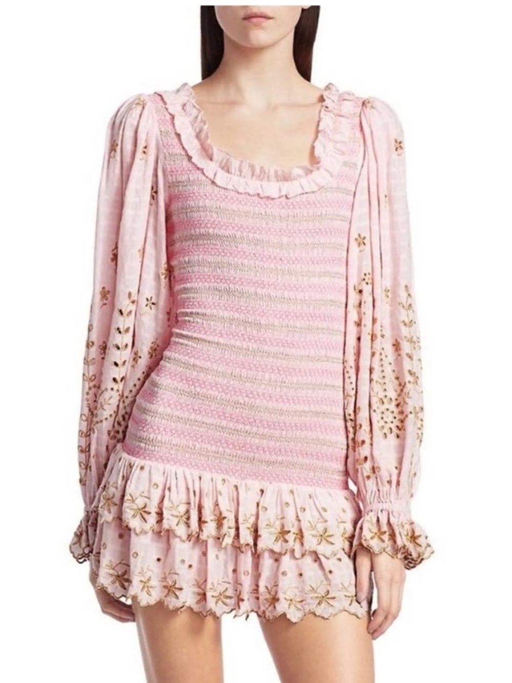 LoveShackFancy Pink Mini Dress - Celia Dress